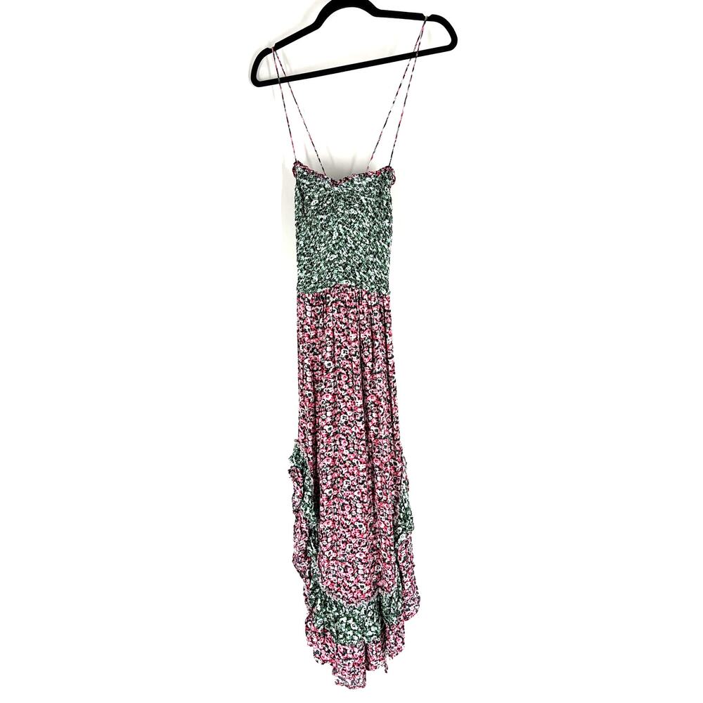 Pink Free People Floral Midi Dress, M